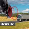 300DB 12V Cars Motorcycle Boat Super Loud Electric Snail Air Horn Trombe Bull Horn Lufthorn Hupe Superlaut for Autos LKW Boote