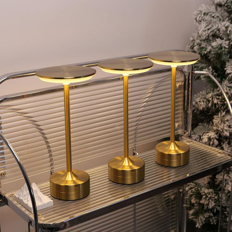 LED Table Lamp, USB Rechargeable Desk Lamp, Touch Controlled Dimmable Indoor Night Light for Home Decor Bedside Room