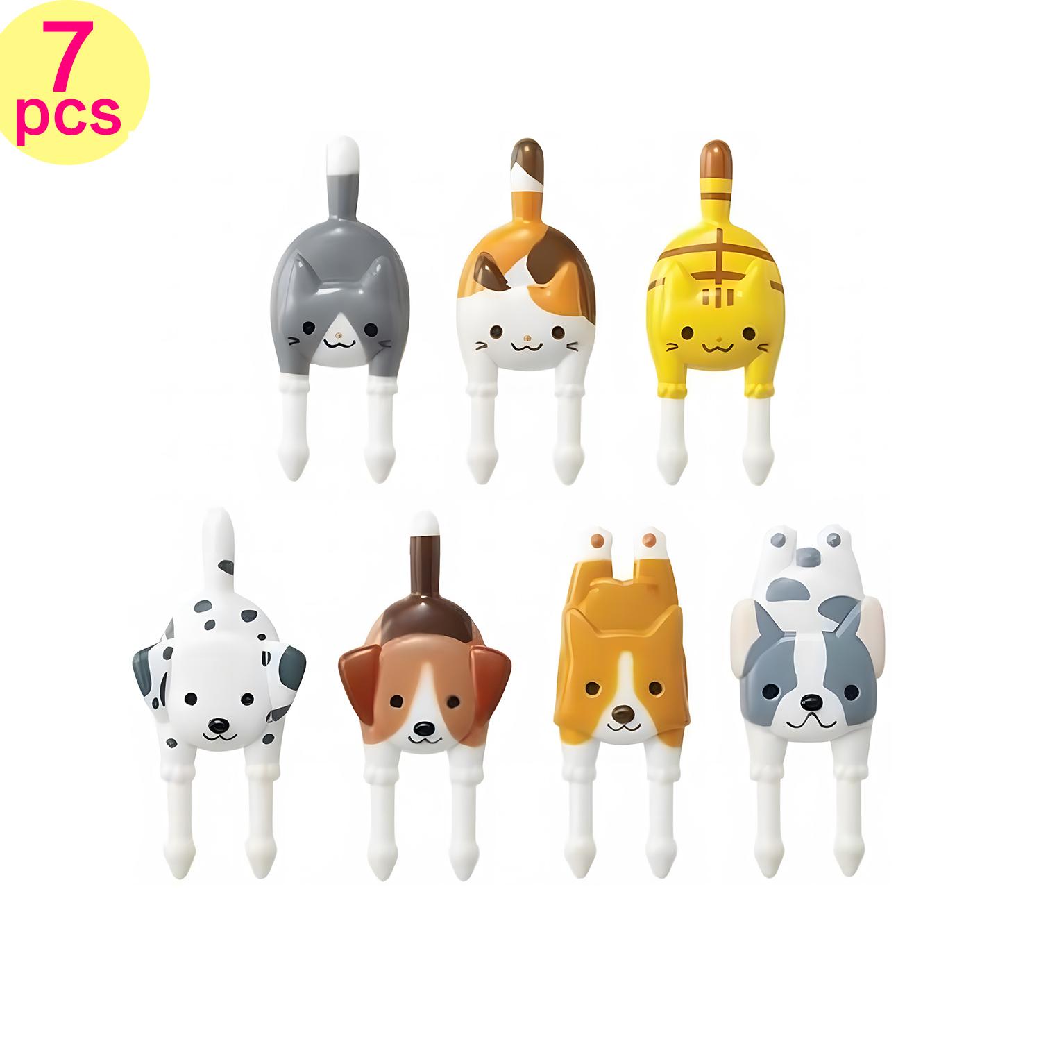 

Mini fruit forks toothpicks set for Boys kids Children Plastic Animal Food Picks for bento Lunch box Decorating Accessories
