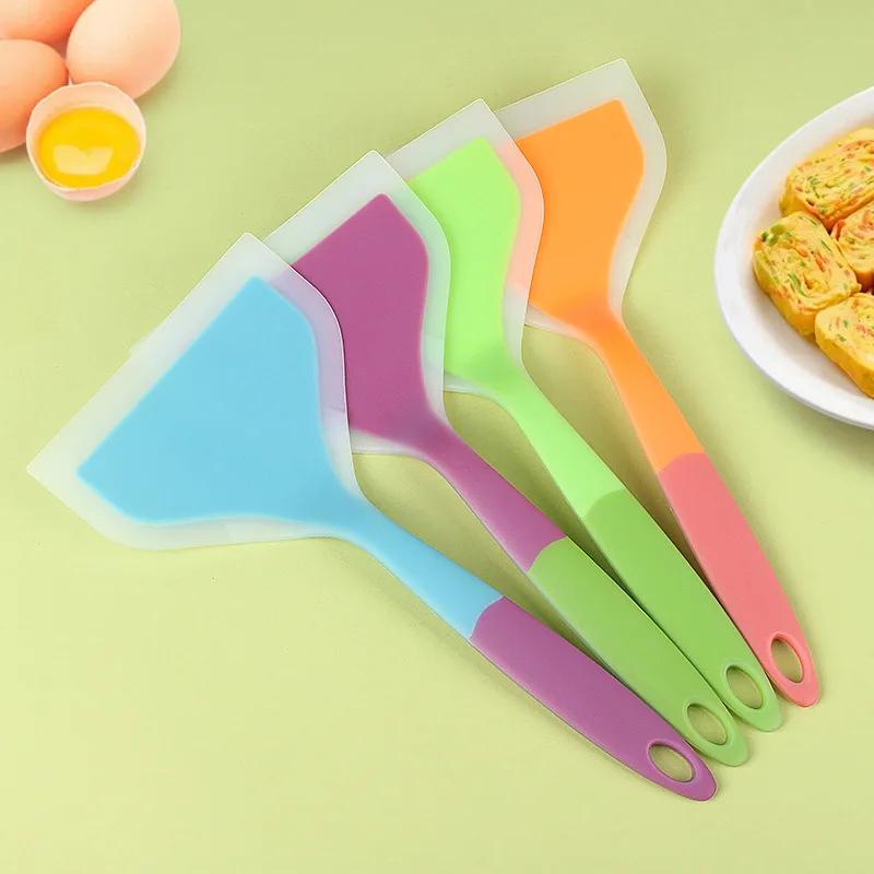 1 Piece of Tamago Yaki Spatula Non-stick Pan Special Spatula Thick Egg Yaki Spatula Silicone Frying Pan Spatula Silicone Spatula