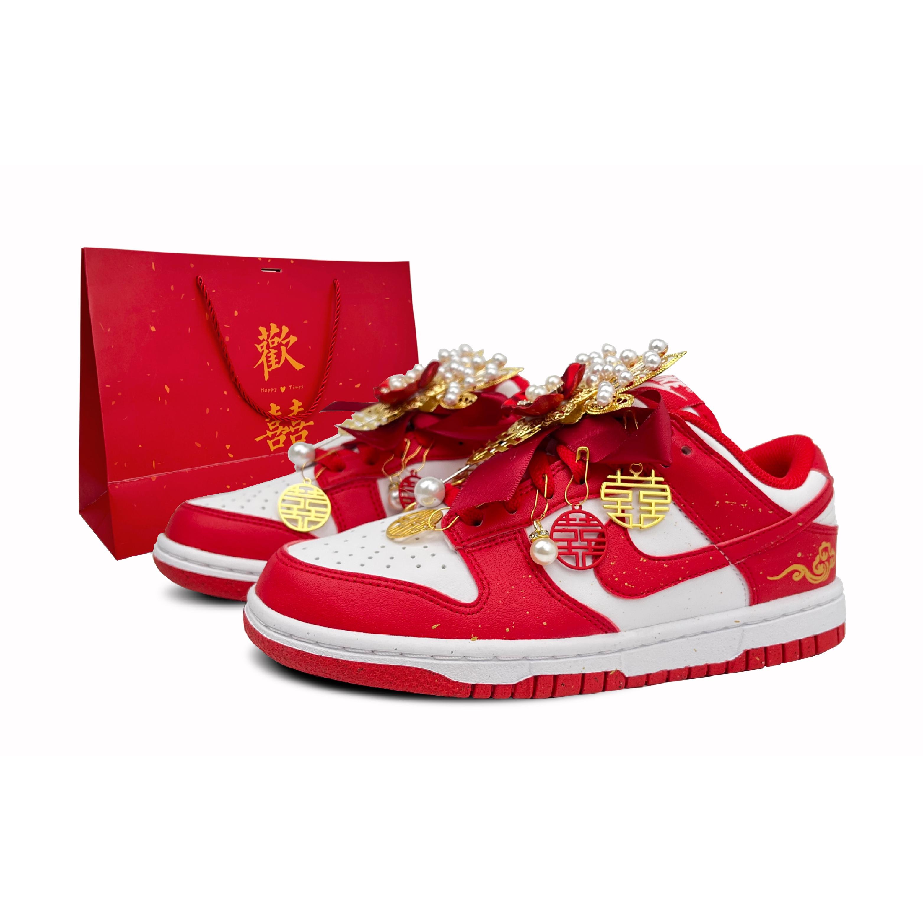 

Nike Dunk Low top Skateboard Shoes Women s Red FB9109-119(Team87-BOX) 40