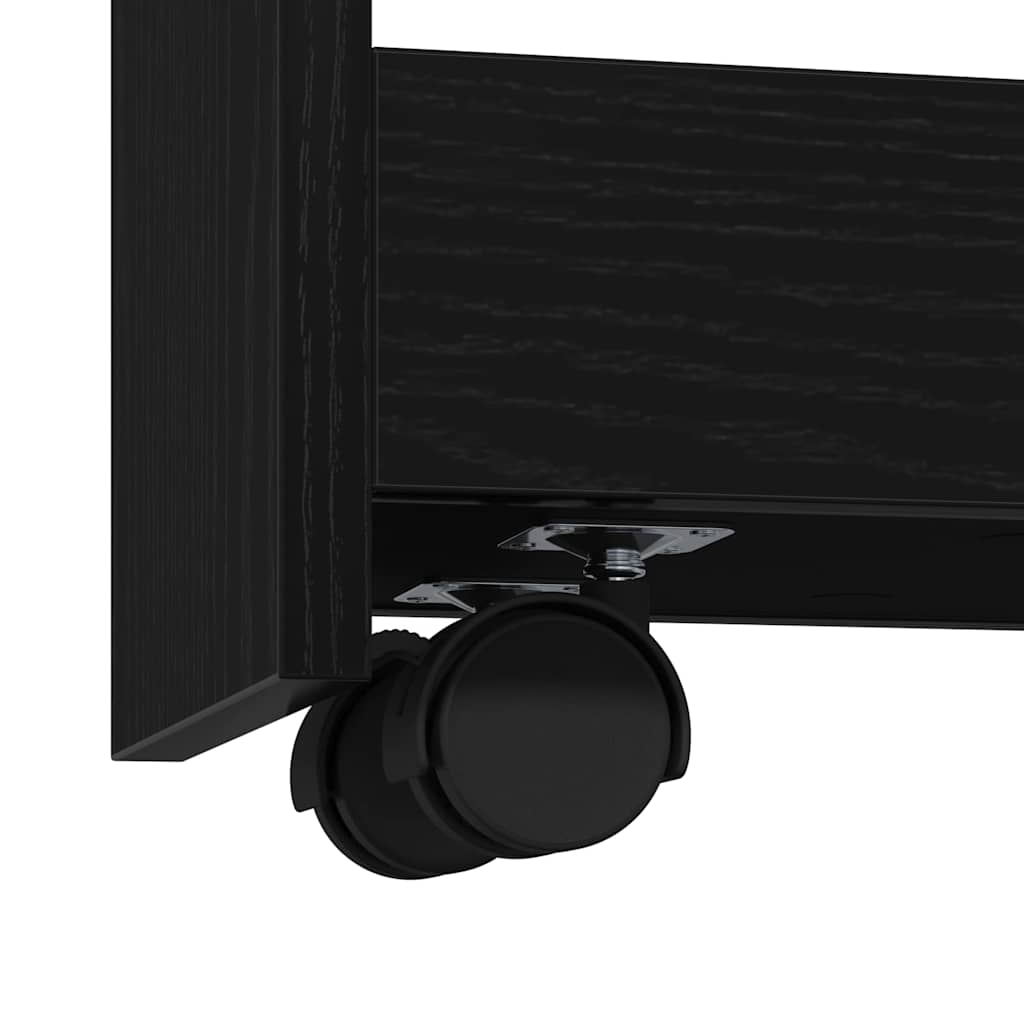 Narrow Storage Trolley Black Oak Effect
