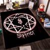 Slipknot Logo Red Hexagram Design Non-slip rug suitable for living room and bedroom sofas