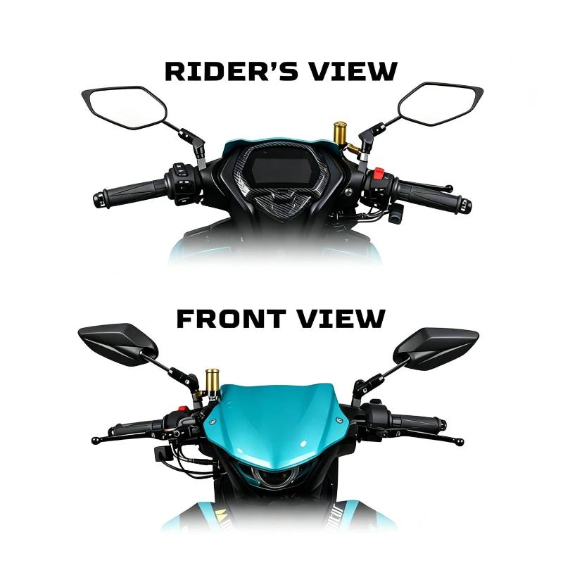 Universal Vision Non Graded Side Mirror For Any Motorcycle 1Pair Motorcycle Modified Rearview Mirror