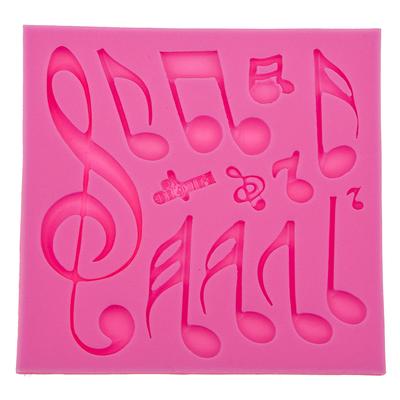Molde de Silicona con Encaje de Notas Musicales para Galletas, Pasteles, Fondant, Masa para Galletas, Moldes de Chocolate, Decoración de Pasteles DIY, Herramientas para Hornear F0550