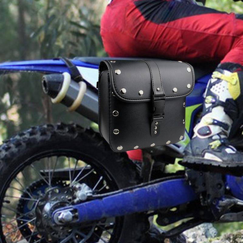 Motorrad-Satteltaschen Sattelleder Seitliche Motorradtasche PU-Leder Motorradzubehör Für Off-Road, Cruise Und Sport