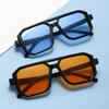 Vintage Sunglasses Women Men Square Big Frame Sun Glasses Female Brand Designer Retro Shades Fashion Double Beams