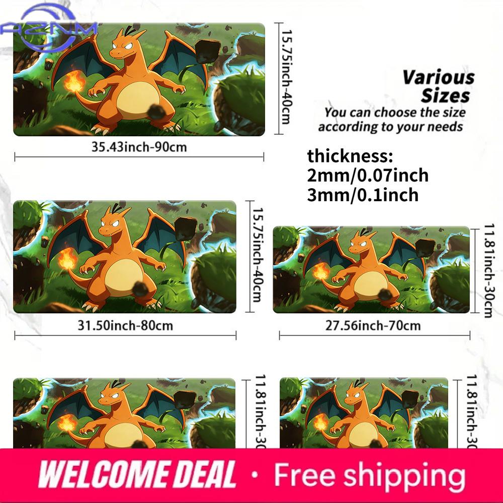 Charizard Anime Gaming Mouse Pad NonSlip Desk Mat 30x80x0.2cm