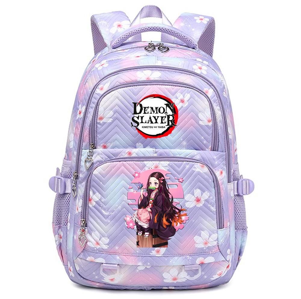 Anime Demon Slayer Printed Backpack Schoolbag Student Teenager Bookbag for Boy Girl Backpack Large Capacity Waterproof Travel Bag Mochila Rucksack