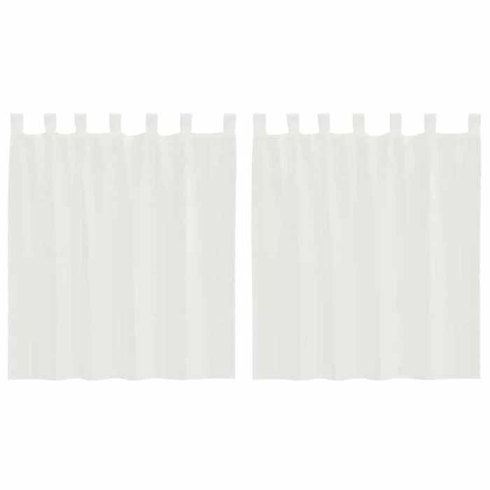 VidaXL Voile Curtains with Rod Pockets 2 Pcs White, Net Curtain, Sheer Curtain, Window Voile, Treatment 4102241