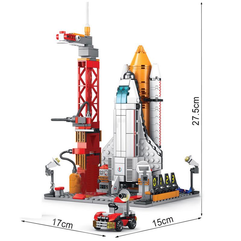 Children Space Shuttle Aviation Manned Rocket Construction Blocks Astronaut Figure City Aerospace Model Lele Constructor Bricks Playthings