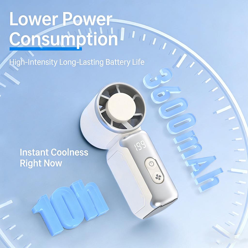 Portable Cooling Fan Mini Handheld Ultra Silent Fans USB Rechargeable 199 Adjustable Summer Travel Fans Outdoor Office Desktop