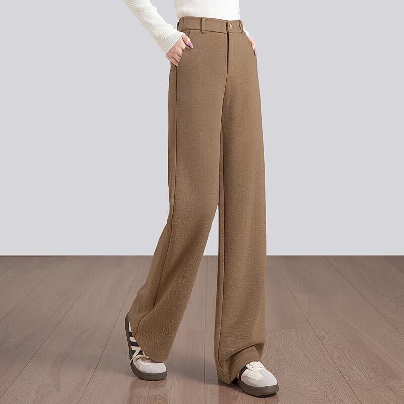 Women's Drapey High-Waist Wide-Leg Casual Pants