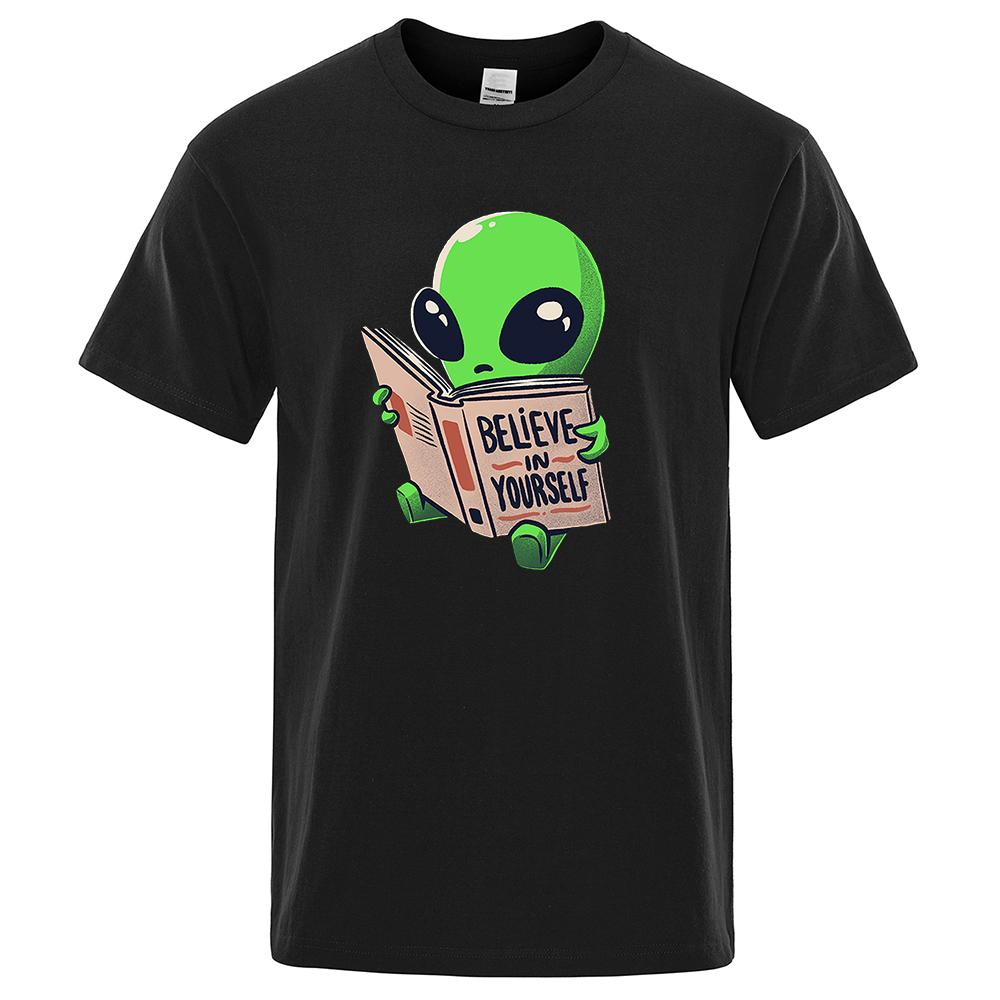 Believe In Yourself Personality Printing Men Tshirt Oversized Cotton T Shirts Brand Tshirt Street Loose T-Shirt