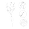 NUOLUX 25pcs Beaded Flowers, Hydrangea Bouquet Filler, Peony, Wisteria, DIY Flower Stems, Lifelike Flower Picks, Artificial Miniature Flowers, White