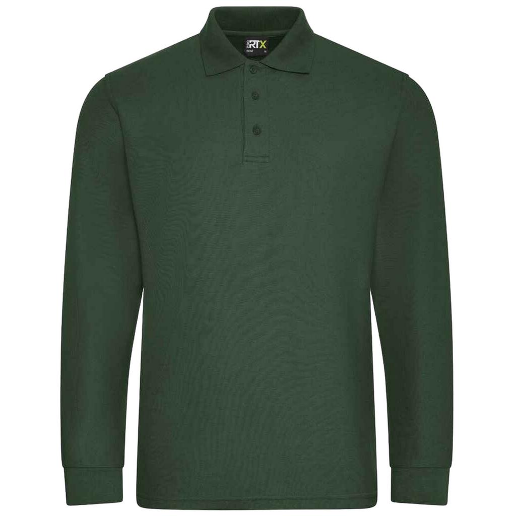 PRORTX Mens Long-Sleeved Polo Shirt
