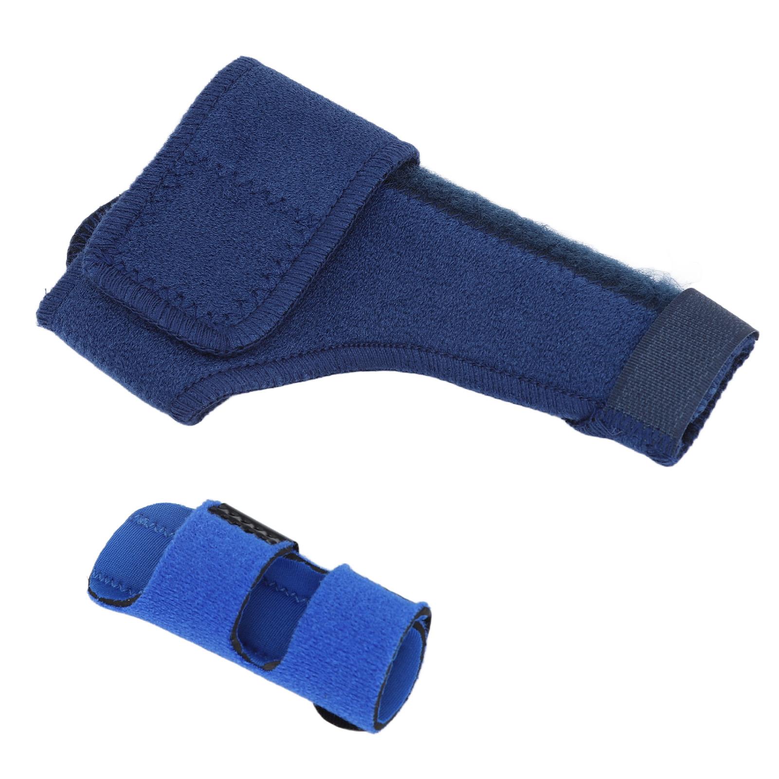 

Thumb Splint Brace Multi Finger Universal Hand Support for Straightening Arthritis Blue Right Hand