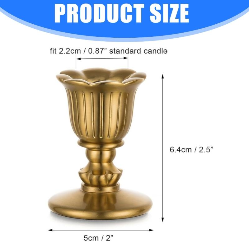 Retro Taper Candle Holders Copper Candlestick Holders for Home Dinning Table Centerpiece Wedding Holiday Party Chrismas