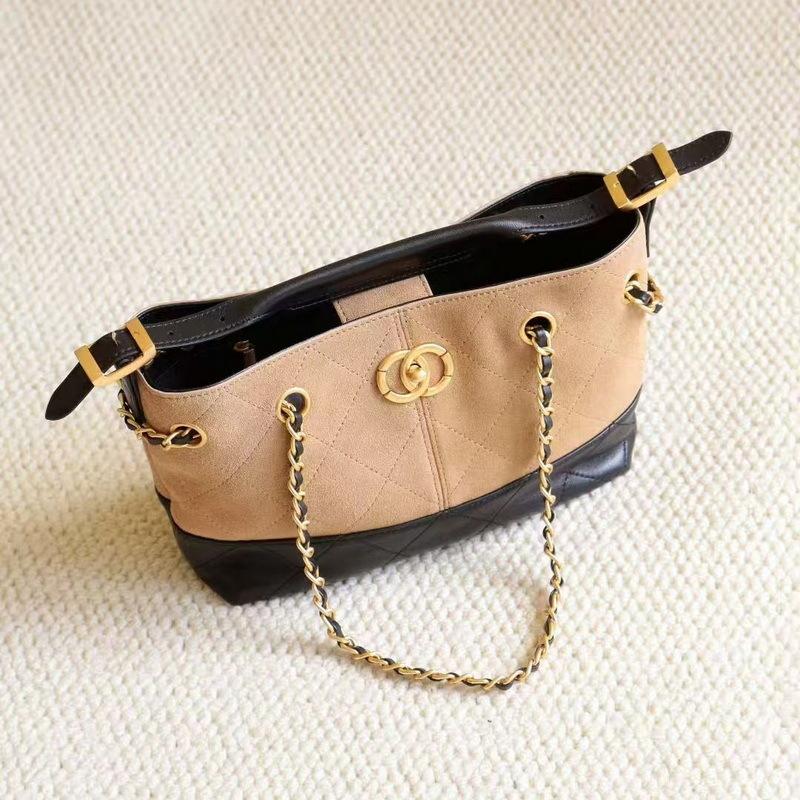 New Xiaoxiangfeng sheepskin and frosted leather rhombus chain DIY buckle tote leisure bag