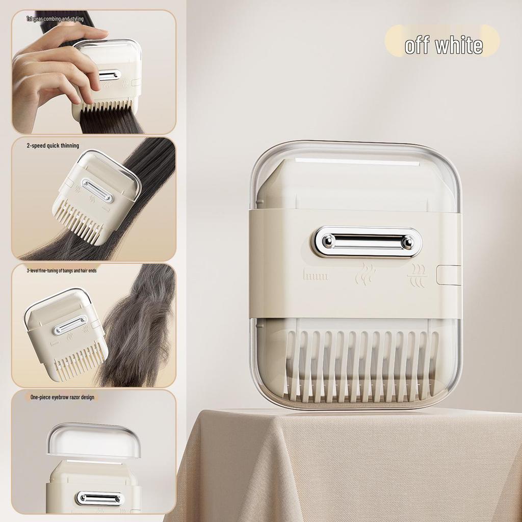 Exquisite 6-in-1 Bangs Trimmer: Adjustable Multifunctional Hairdressing Comb with Thinning Blade