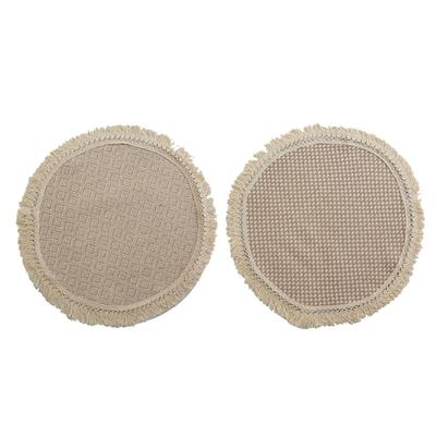 Einfache Tischmatte Elegante Runde Platzsets Getränkeuntersetzer Leinenmaterial Platzsets Perfekt für Küchen-Esstische