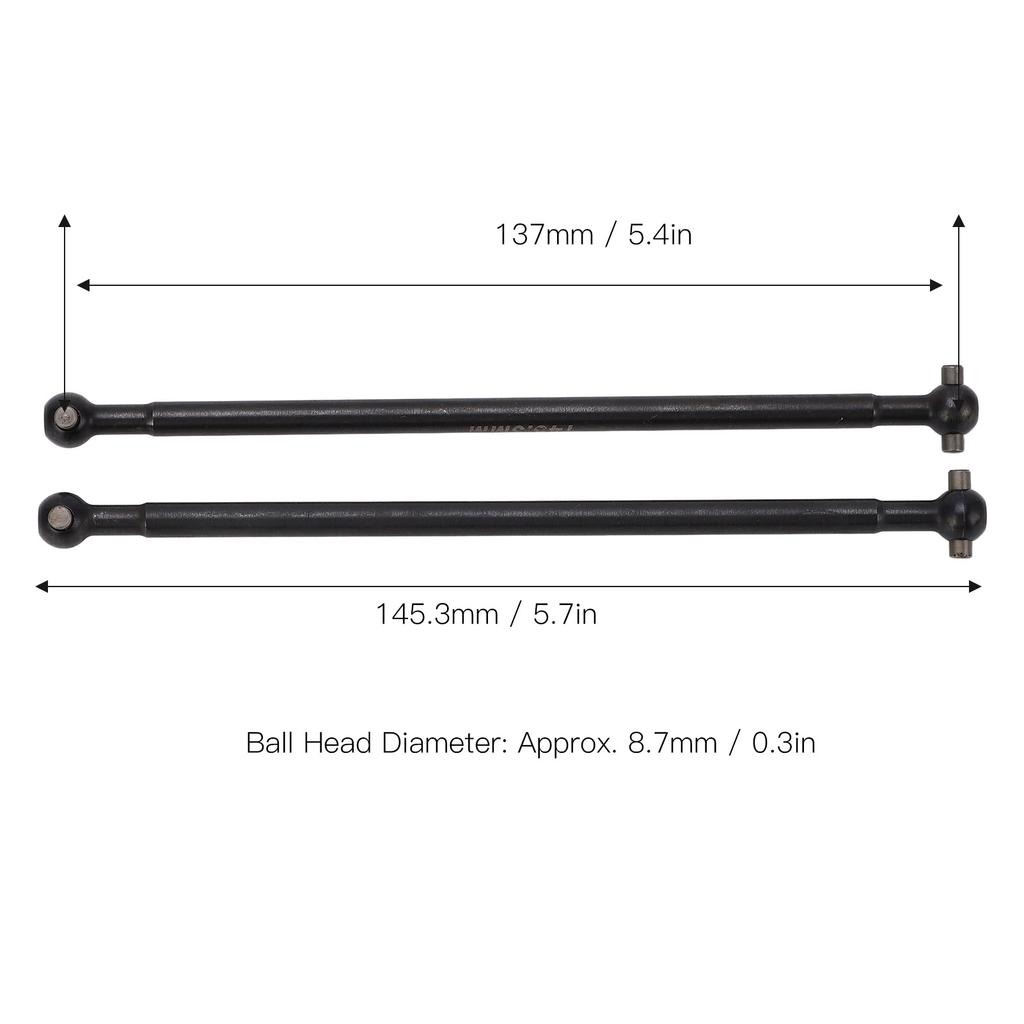 2Pcs Rear Drive Shaft RC Metal Rear CVD Drive Shaft for ZD Racing MX?07 4WD 1/7 RC Car