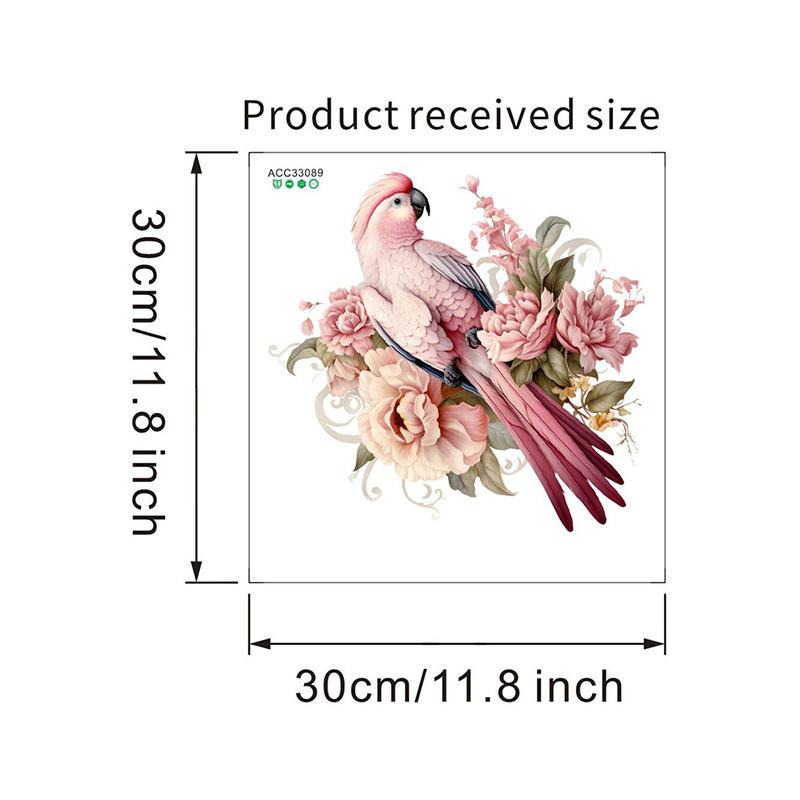 

Wall Sticker Toilet Stickers Beautiful Bird Flowers Diy Self-Adhesive Decals For Bathroom Restroom Wc Home Decoration 30X30cm