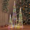 Christmas Tree 3 pcs Multicolored 20 x 20 x 80 cm Acrylic