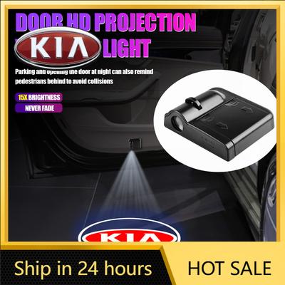 2026 Hot Car Sticker LED HD Projector Lamp Car Door Wireless Welcome Light For Kia Rio Picanto Sportage Niro Morning Ceed ProCee