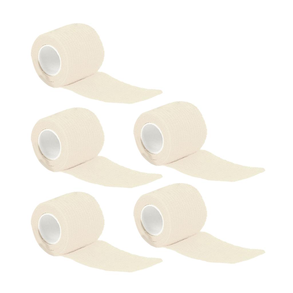 5 Pcs Self Adherent Bandage Wrap Breathable Cohesive Bandage Elastic Adhesive Tape for Stretch Athletic Sports Wrist