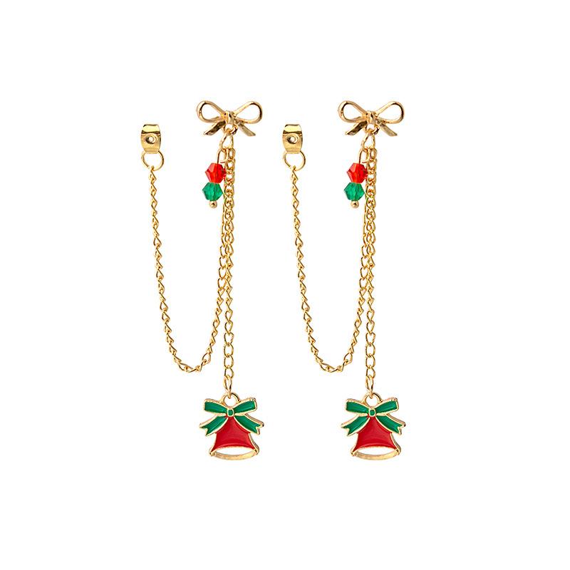 Earrings Chain Fringed Christmas Tree Bells Earrings Female