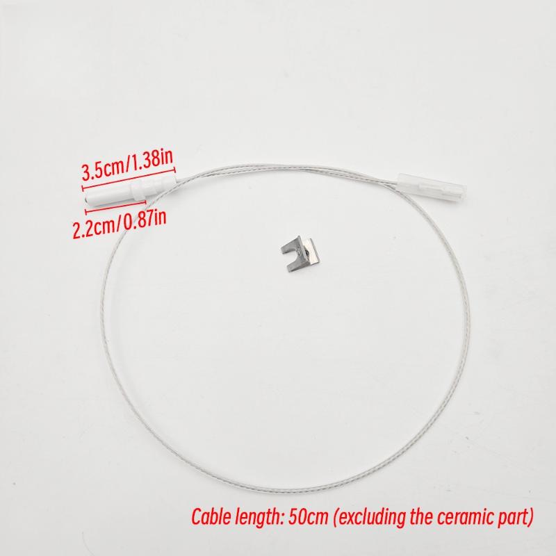 texture2/4Pcs Ceramic Electrode Ignitor Wire And Ceramic Electrode Assembly For BBQ Igniter Electrode 30/40/45/50/60cm