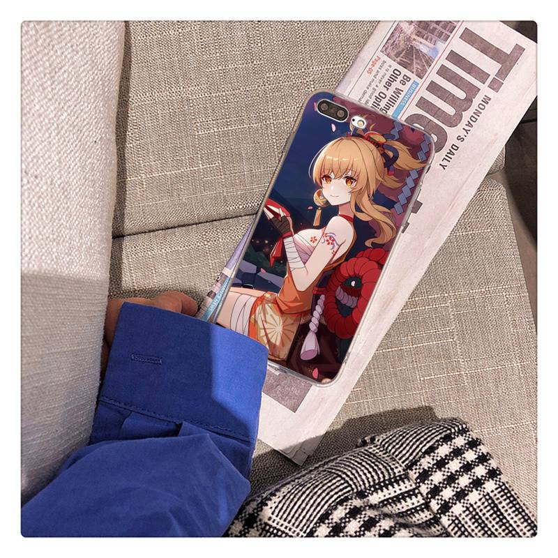 Genshin Impact Yoimiya Handyhülle für iPhone 11 12 13 mini pro XS MAX 8 7 6 6S Plus X 5S SE 2020 XR Hülle