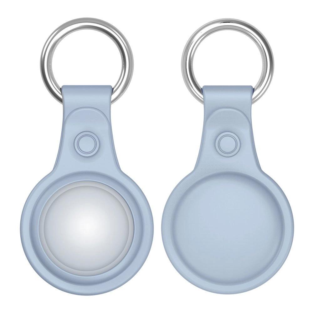 Dux Ducis Set Of 4X Silicone Case Keychain Pendant Case For Apple Airtag Locator (4 Colors: Black, Green, Pink, Blue)