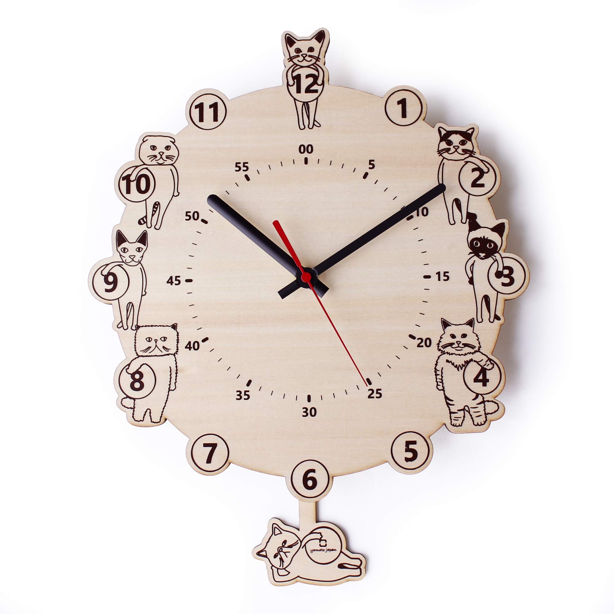 

Yamato Kogyo CATS clock N Size: Approx. W27.5 D4.5 H33.5 YK18-003