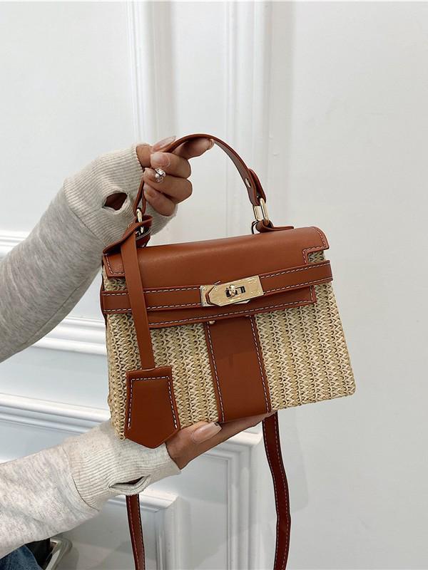 2025 Kelly Bag: Trendy Women's Straw Woven Crossbody for Seaside Vacations and Beach Outings