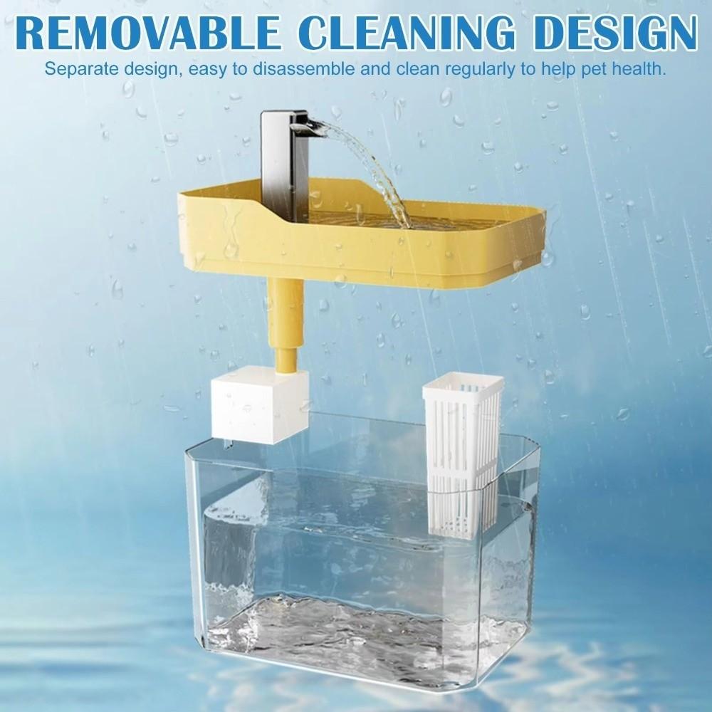 Transparent Cat Water Fountain Auto Filter with Pump Pet Fountain Filter Cat Water Dispenser