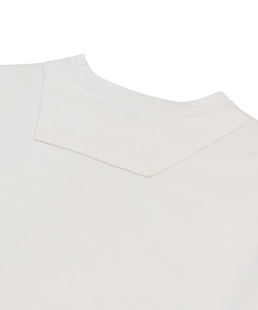 ADERNM Back Cut-Line Oversized Pigment T-Shirts (Cream)
