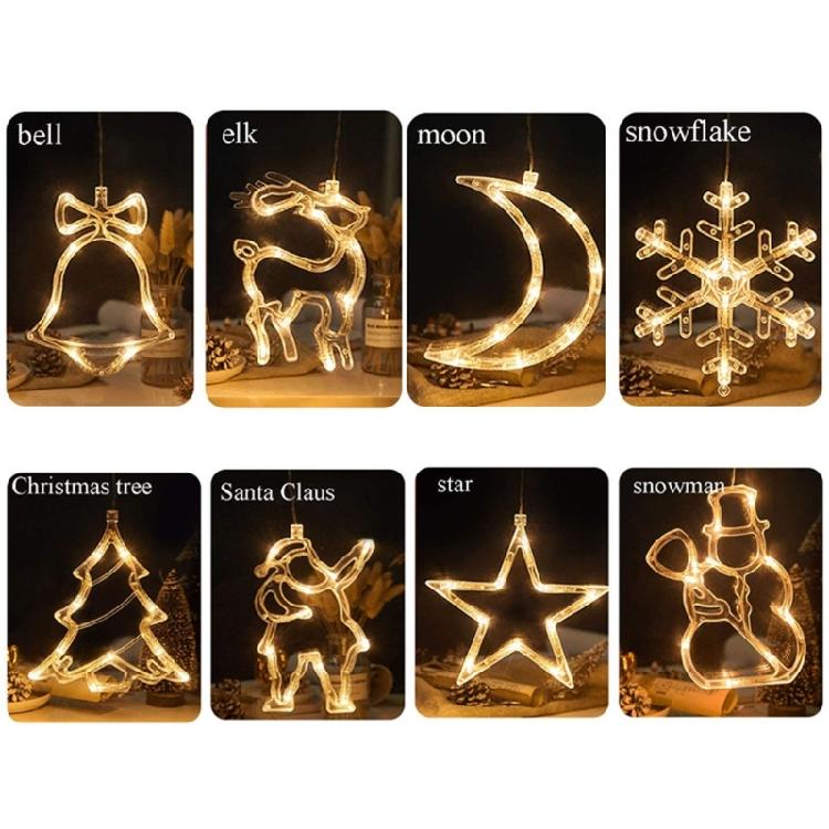 Christmas Sucker Light Hanging Led Lamp Festival Door Window Decoration