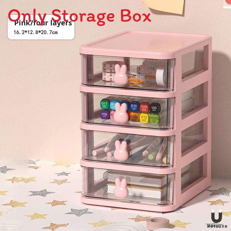 Cartoon Hase Kunststoff Schubladenorganizer mit Fächern zur Aufbewahrung von Schmuck und Kosmetik