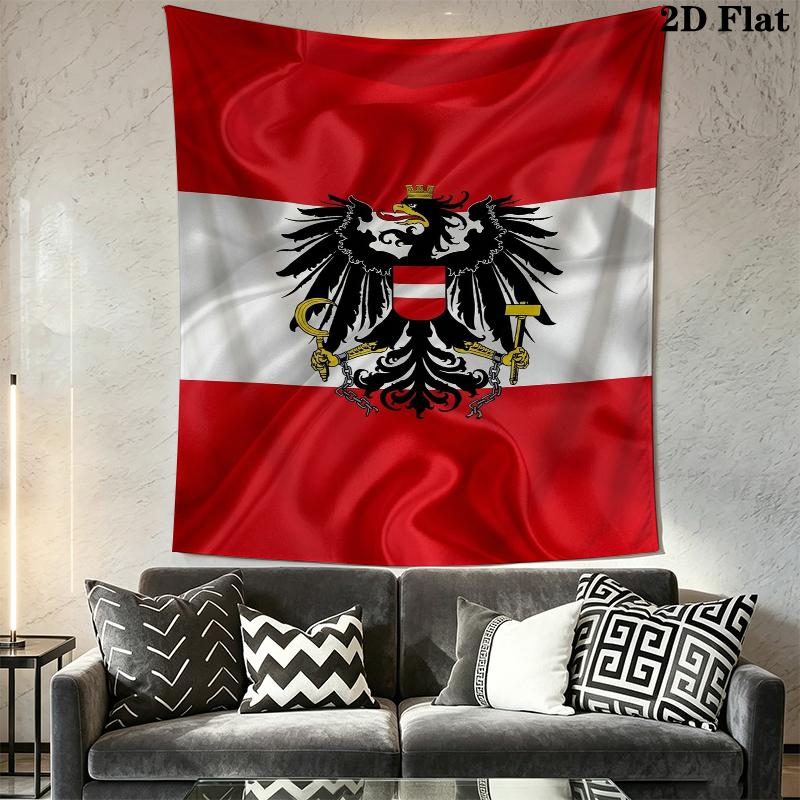 Republik Österreich Wandteppich Ästhetischer Wandbehang Bedruckter Stoffdecke Dekorative Wandteppiche für Schlafzimmer Wohnzimmer Heimdekoration