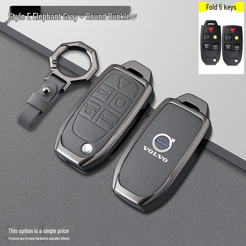 Volvo E-model Elephant Grey Car Key Pouch