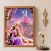 5d Diamond Painting Full of Diamonds Diy Diamond Embroidery Decorative Painting Ornaments Living Room with Rapunzel and Castle.