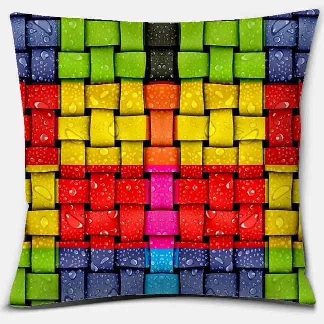 

Чехол на подушку серии Colorful с креативным геометрическим принтом для украшения дома, офиса, спальни, дивана 66x66cm