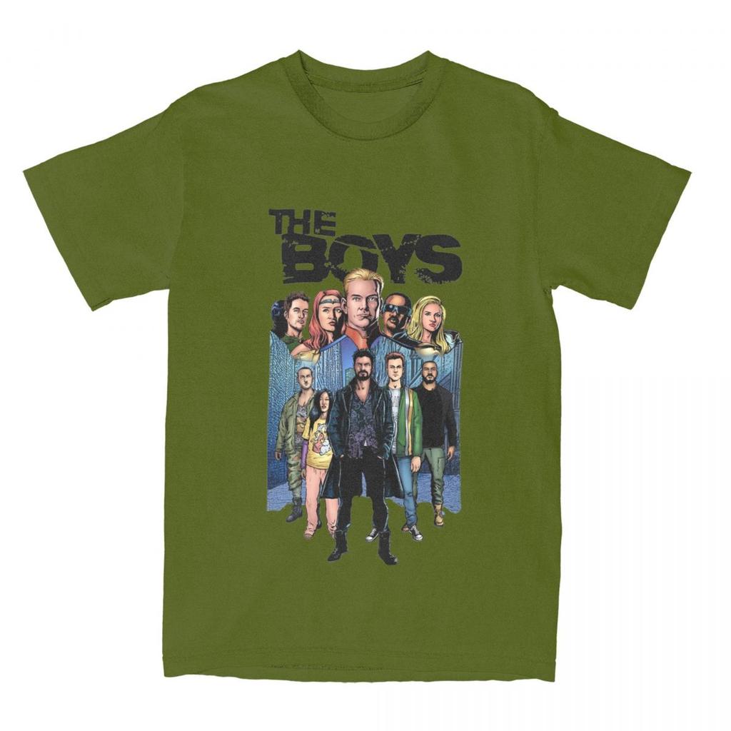 Uomo The Boys Show TV Magliette Poster Polizia Abbigliamento Cotone Estate Divertente Manica Corta T-Shirt Girocollo Hip Hop Fantasia T-Shirt