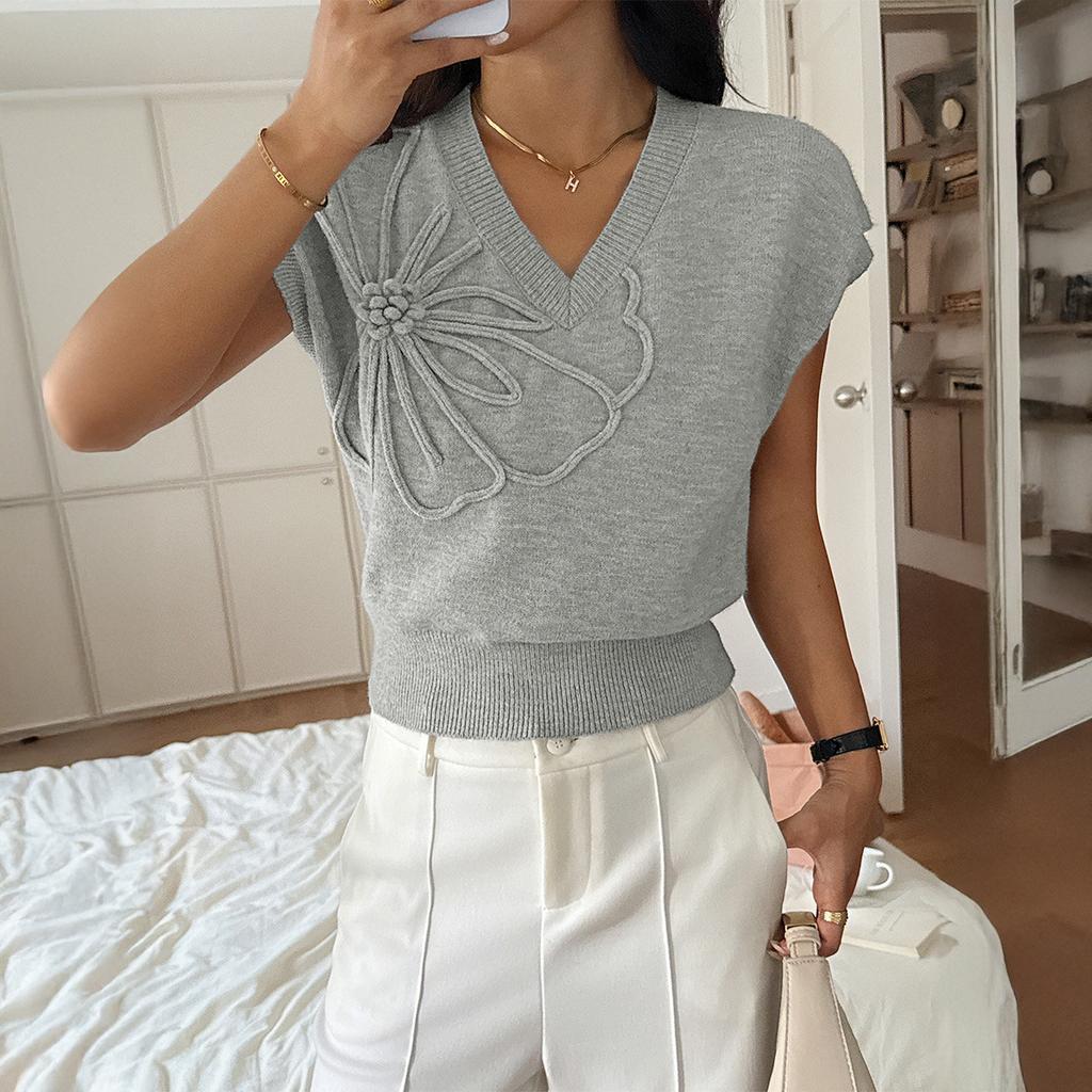 Y2K V Neck Short-sleeved T-shirt Women's Clothing 2025 Autumn and Winter Fashion Casual and Versatile