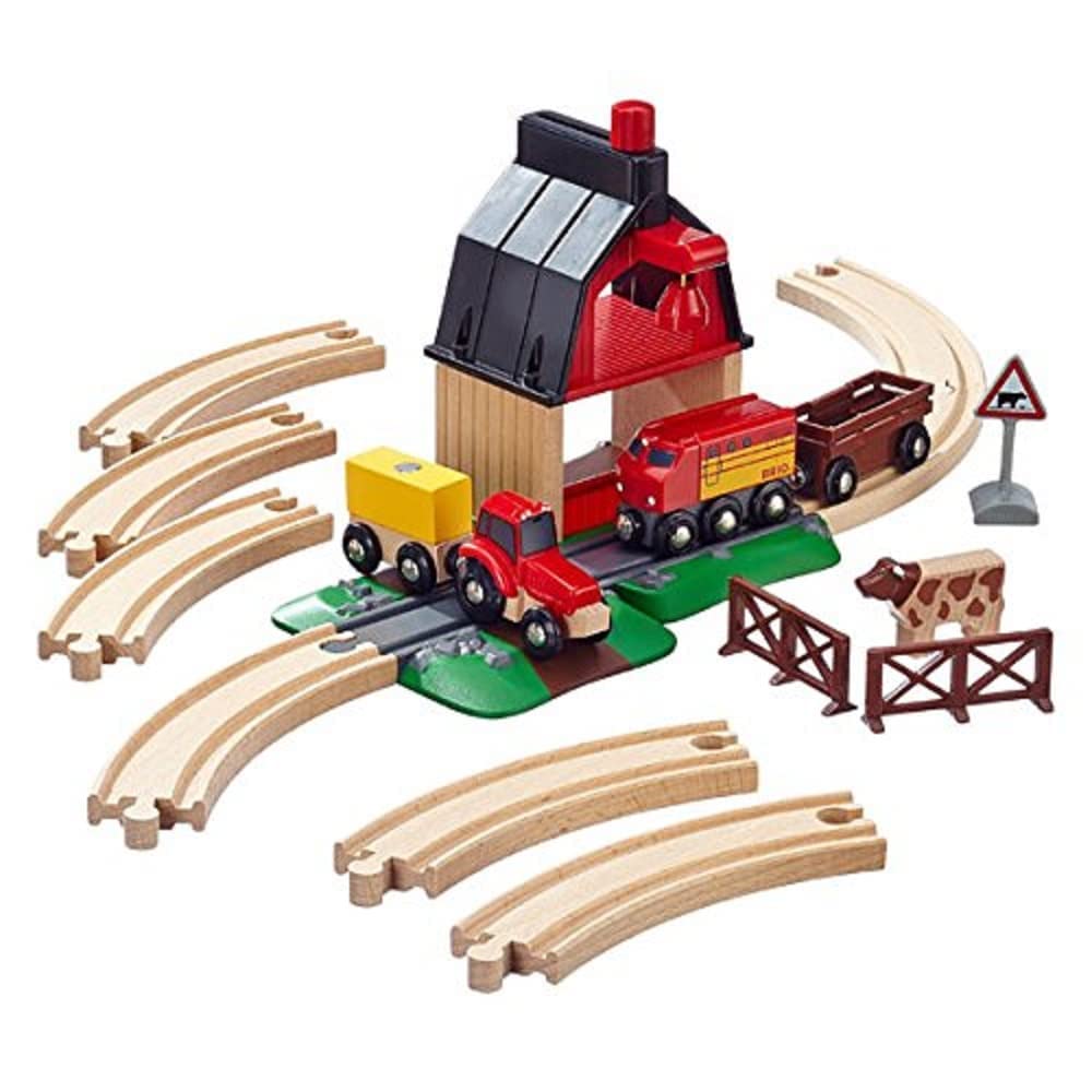 Brio Farm Rail Set for Ages 3 and Wooden Wooden Rail Gift 33719, Up. [Toy, Toy, Set, (Birthday/Christmas)]