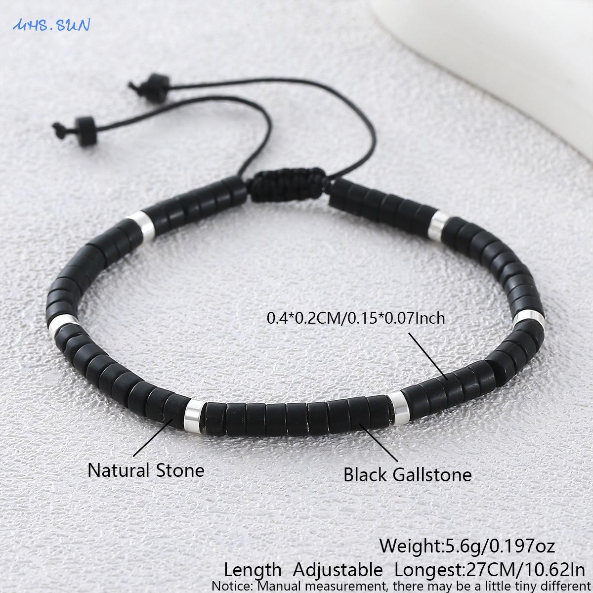 New 4mm Natural Stone Bracelet Fashionable Double Layer Woven Agate Imperial Stones Adjustable Bracelets Couple Jewelry Gift