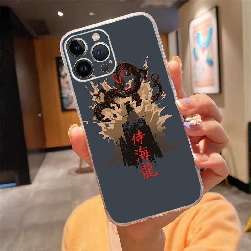Phone Case For Iphone 17 Pro Max Air 16 15 14 13 Pro Max 15 16 Pro 15Plus Japanese Style Art Wave