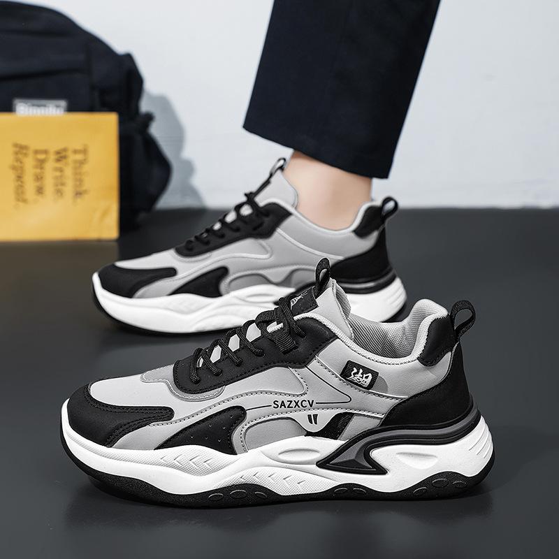 Men's Shoes 2026 New Spring Fashion Sports Running Dad Shoes Versatile Leather Breathable Casual Shoes NK115
